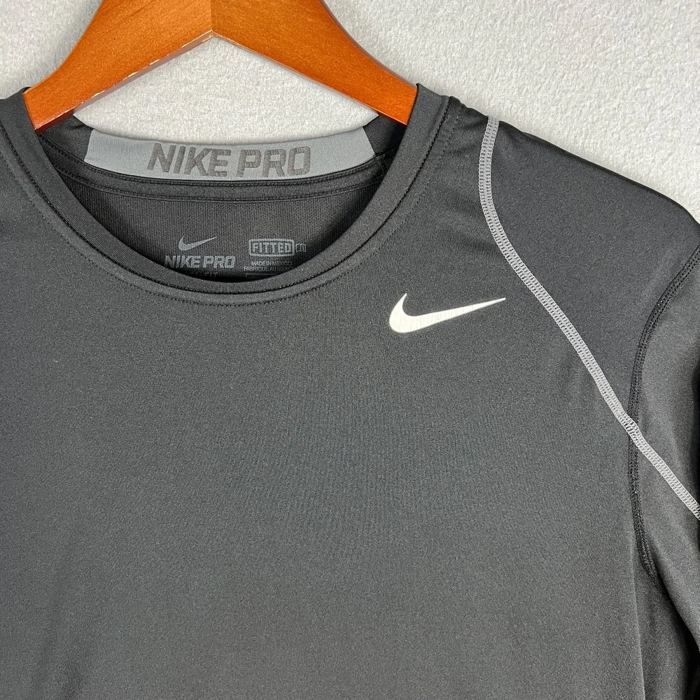 Nike Pro Shirt Mens Large Cool Fitted Long Sleeve Running Training Stretch Vent
